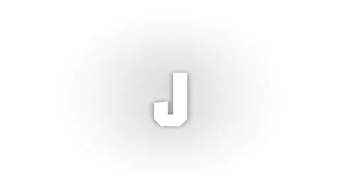 White j icon with shadow isolated on white background. Stock Footage 205586751