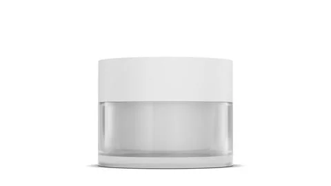 White jar with cream Stock Illustration