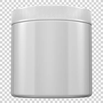 White Jar Realistic 3D Rendering Mockup Template Stock Illustration