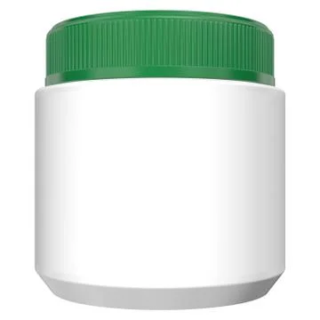 White jar on white background.3D Rendering Stock Illustration
