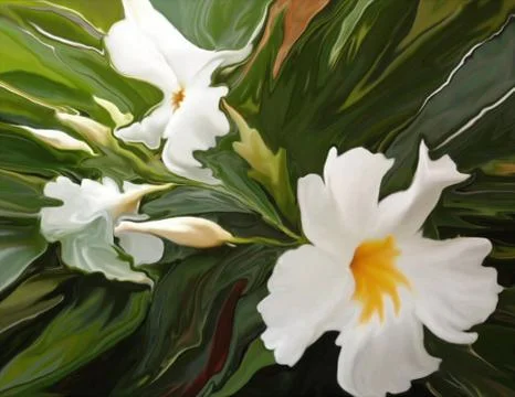 White jasmine Stock Illustration