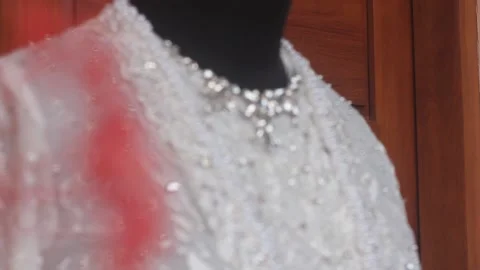 White Javanese Blouse 库存影片 211401253