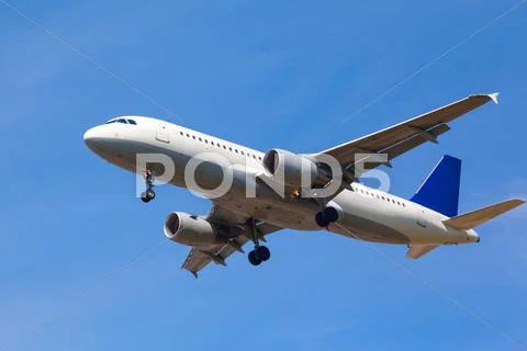 White jet passenger aircraft Stock Photos