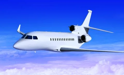 White jet Stock Photos