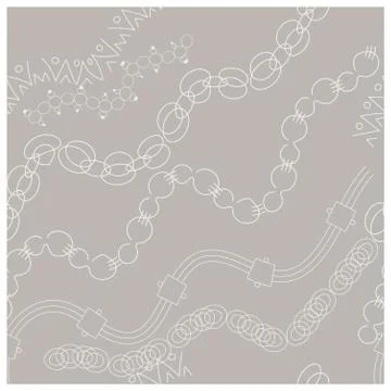 White jewellery endless texture pattern. Stock Illustration