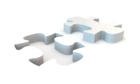White jigsaw puzzle Stock Illustration