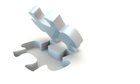 White jigsaw puzzle Stock Illustration