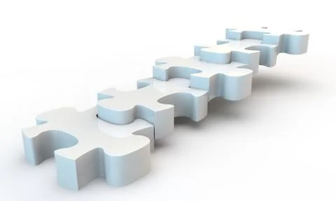White jigsaw puzzle Stock Illustration