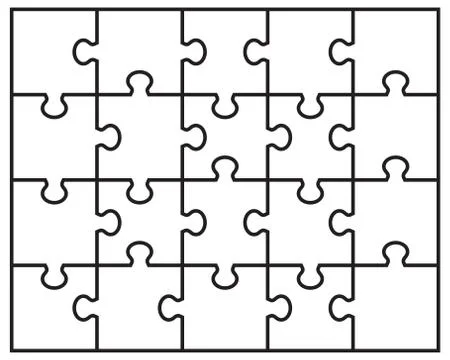 White jigsaw puzzle Stock Illustration