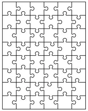 White jigsaw puzzle Stock Illustration