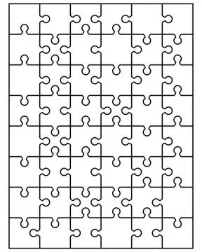 White jigsaw puzzle Stock Illustration