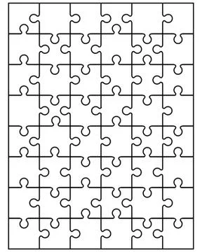White jigsaw puzzle Stock Illustration