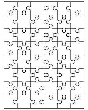 White jigsaw puzzle Stock Illustration