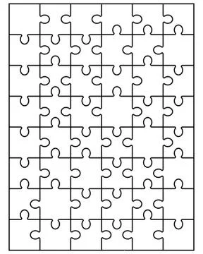 White jigsaw puzzle Stock Illustration