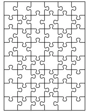 White jigsaw puzzle Stock Illustration
