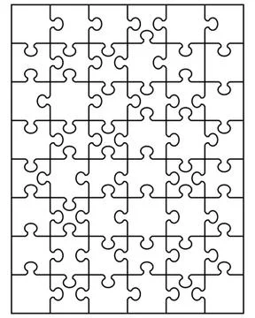 White jigsaw puzzle Stock Illustration