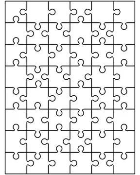 White jigsaw puzzle Stock Illustration