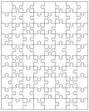 White jigsaw puzzle Stock Illustration