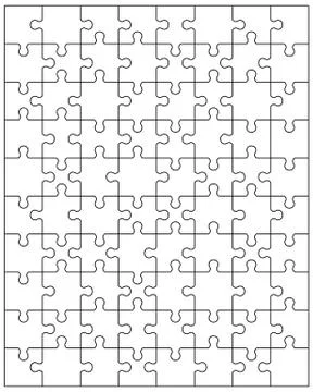 White jigsaw puzzle Stock Illustration