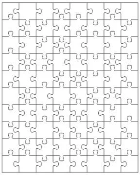 White jigsaw puzzle Stock Illustration