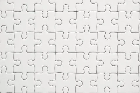 White jigsaw puzzle pattern background Stock Photos