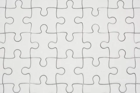 White jigsaw puzzle pattern background Stock Photos