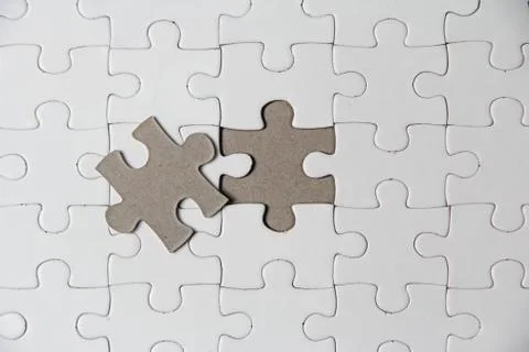 White jigsaw puzzle Stock Photos