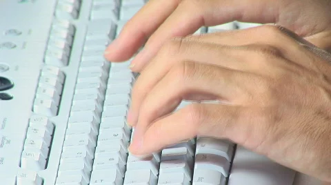 White keyboard close Stock Footage 87503
