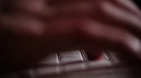 White keyboard fingers typing close up 3 Stock Footage 47455223