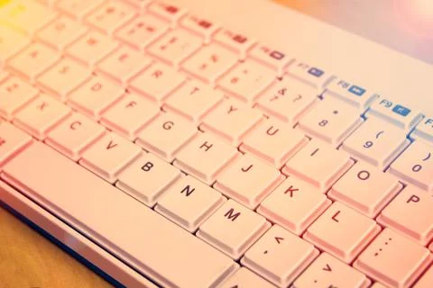 White keyboard. Internet browser. Foto stock