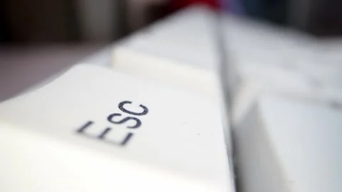 White keyboard keys. Camera movement from left to right. Macro photography. Stock Footage 146106933