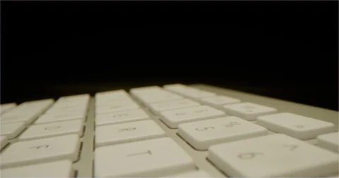 White keyboard macro shot isolated Stock Footage 126260695