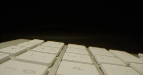 White keyboard macro shot isolated Stock Footage 126260927