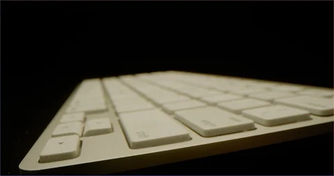 White keyboard macro shot isolated Stock-Footage 126260928