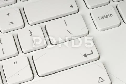 White keyboard . Stock Photos