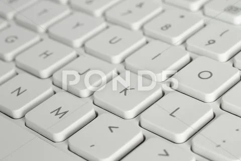 White keyboard . Stock Photos