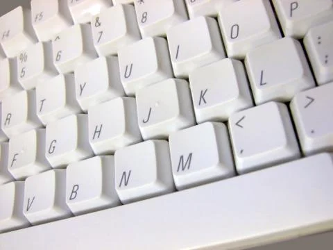 White Keyboard Stock Photos