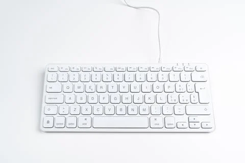 A white keyboard Stock Photos