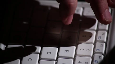 White keyboard typing from above 5 Stock Footage 47454944