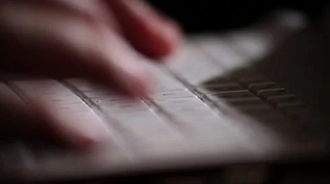 White keyboard typing fingers close up Stock Footage 47481190