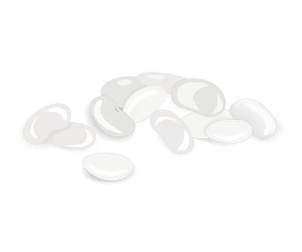 White kidney beans vector イラスト素材