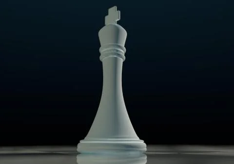 White king alone on a chessboard 4 Stock Illustration
