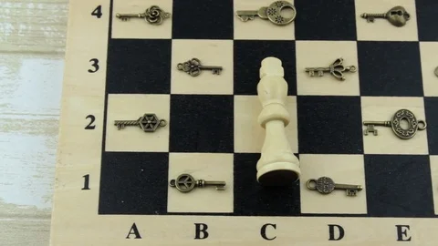 The white king among keys Stock Footage 79640159