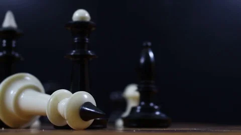 White King defeated black Stock Footage 77278844