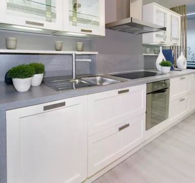 White kitchen Stock Photos
