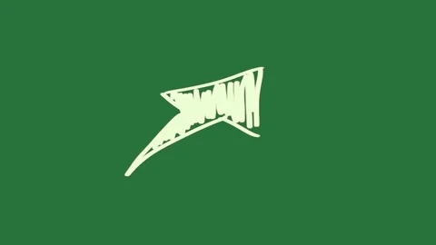 A white kite on green background and with logo it arrow icon green screen Видео 335131837
