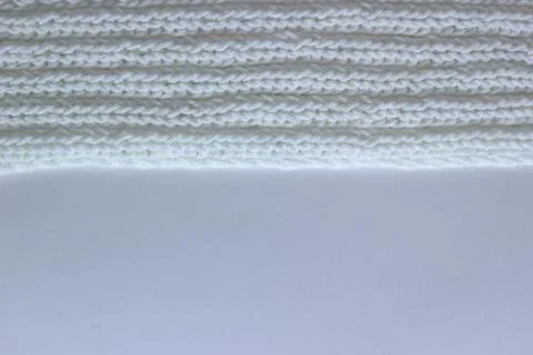 White knitted textured background Stock Photos