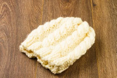 White knitting cap Stock Photos