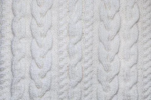 White knitting pattern Stock Photos