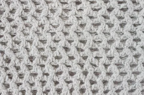 White Knitting Texture or Knitted Texture Background Stock Photos